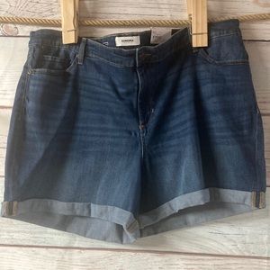 24W blue denim shorts by Sonoma. Cuffed hem 5 pocket style. Slightly dis…